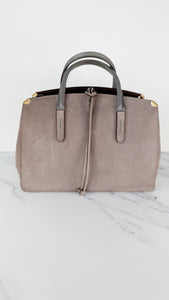 Coach 1941 Cooper Carryall Bag in Heather Grey Suede & Leather - Crossbody Handbag Tote - Coach 22822