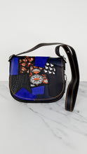 Load image into Gallery viewer, Coach 1941 Saddle 23 Bag in Black with Patchwork Detail - Purple Orange Crossbody Shoulder Bag Coach 56639
