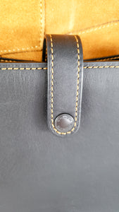 Coach 1941 Saddle 23 Bag in Black with Patchwork Detail - Purple Orange Crossbody Shoulder Bag Coach 56639