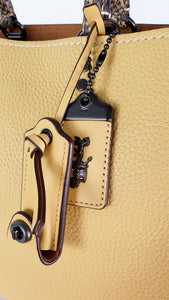 Coach 1941 Rogue 31 in Sunflower Yellow with Snakeskin and Suede Lining - Satchel Handbag Coach 29437