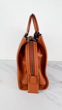 Load image into Gallery viewer, Coach 1941 Rogue 31 in Saddle Brown Pebble Leather &amp; Wine Burgundy Suede Lining Coach 38124
