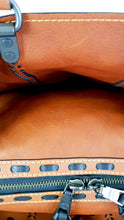 Load image into Gallery viewer, RARE Coach 1941 Rogue 36 in Saddle Suede with Western Whiplash Detail - Tan &amp; Black - Studded Shoulder Bag - Coach 58121
