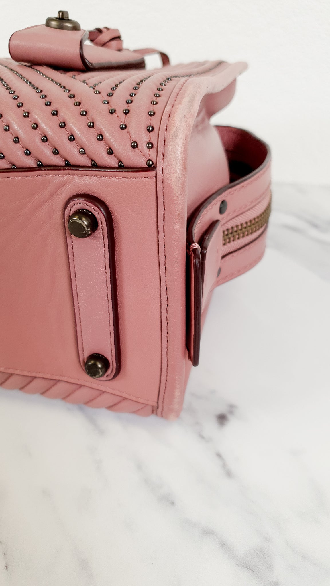 Leather satchel Coach Pink in Leather - 25099979