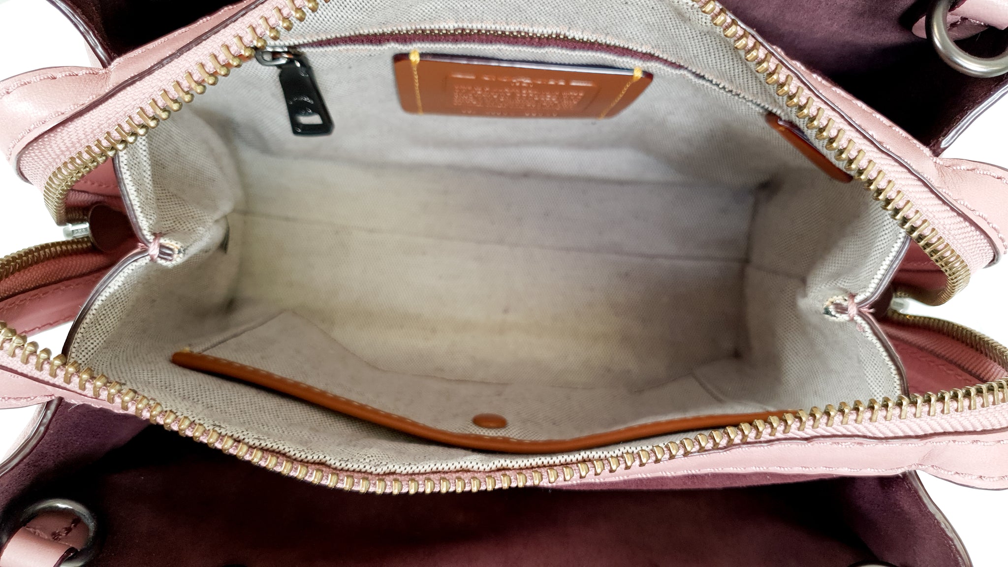 Leather satchel Coach Pink in Leather - 25099979