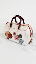 Load image into Gallery viewer, Coach 1941 Rogue Satchel in Chalk with Honey Suede and Customized Tea Roses - Barrel Bag Coach 86857
