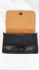 Coach 1941 Dinky 24 in Black Leather with Western Rivets - Crossbody Flap Bag Shoulder Chain Coach 56611