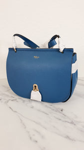 Mulberry Soft Amberley Satchel in Metal Blue - Crossbody Satchel Handbag HH6622-736U731 