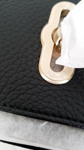 Mulberry Soft Amberley Satchel in Black Pebbled Leather - Crossbody Satchel Handbag HH6622-736A100