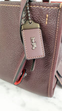 Load image into Gallery viewer, Coach Rogue 25 in Oxblood Pebble Leather with Red Suede Lining - Coach 54536
