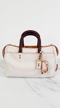 Load image into Gallery viewer, Coach 1941 Rogue Satchel in Chalk with Honey Suede - Barrel Bag Coach 86857
