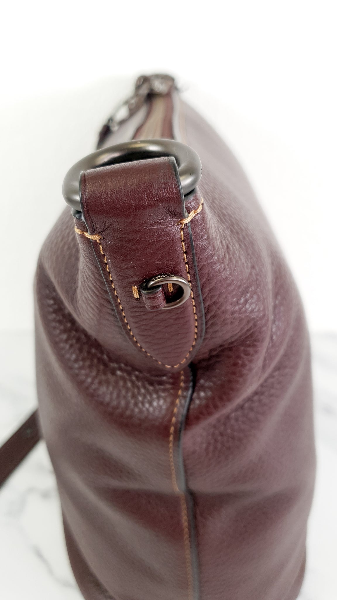 Coach 1941 Duffle Bag in Oxblood Brown Pebble Leather - Crossbody bag –  Essex Fashion House