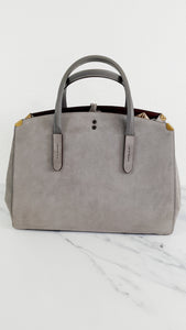 Coach 1941 Cooper Carryall Bag in Heather Grey Suede & Leather Lining - Crossbody Handbag Tote - Coach 22822