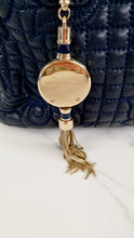 Load image into Gallery viewer, Versace Vanitas Demetra Baroque Quilted Leather Navy Blue Handbag with Medusa Charm
