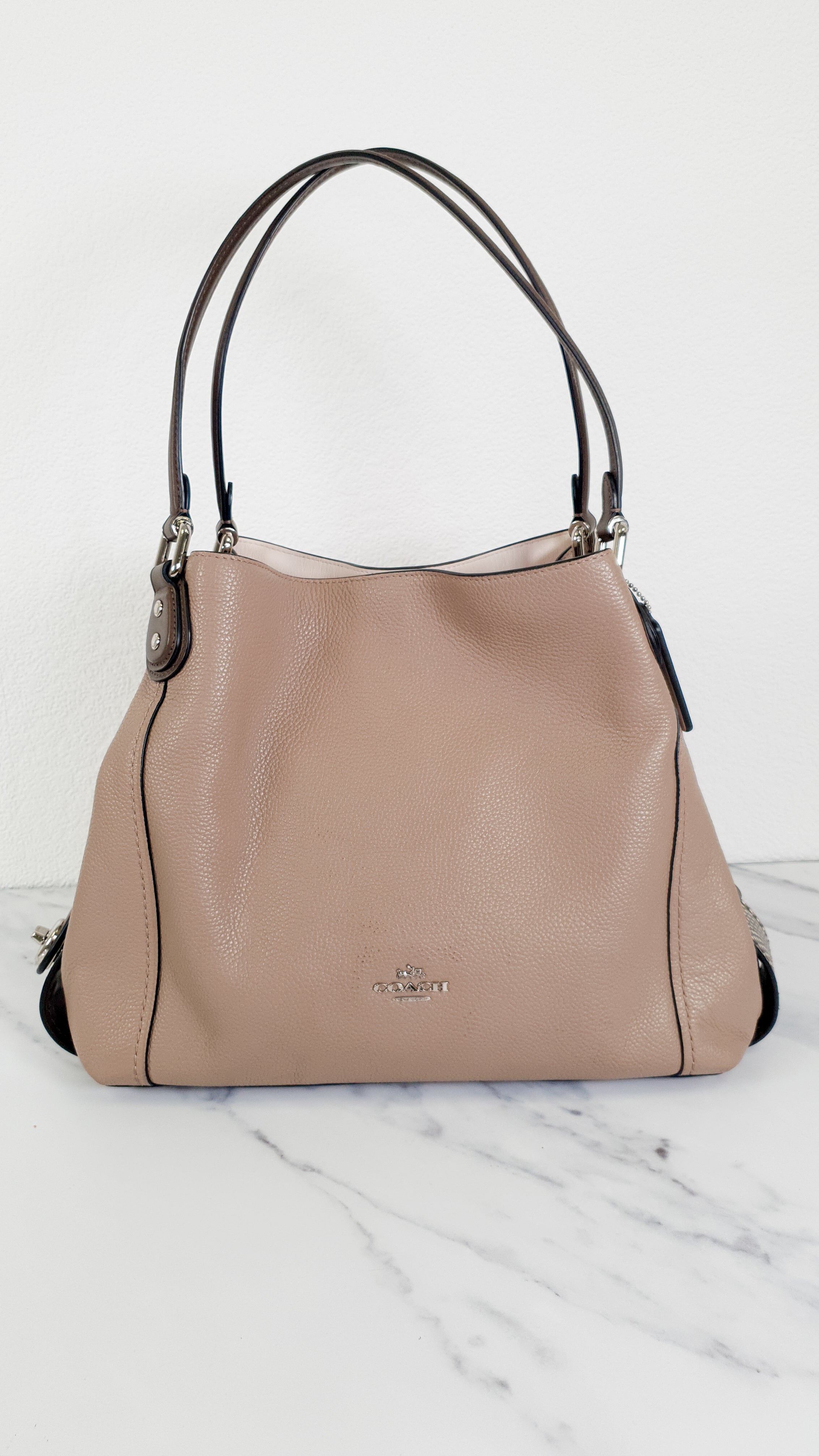 Turnlock edie carryall in colorblock with snakeskin detail Clearance