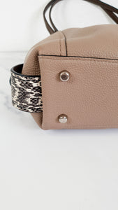 Coach Edie 31 in Stone Taupe with Genuine Snakeskin Colorblock Pebble Leather - Shoulder Bag Coach 57670