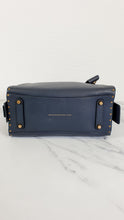 Load image into Gallery viewer, Coach 1941 Rogue 25 in Midnight Navy Blue with Border Rivets and Tea Rose studs - Shoulder Bag Handbag in Pebble Leather - Coach 30456
