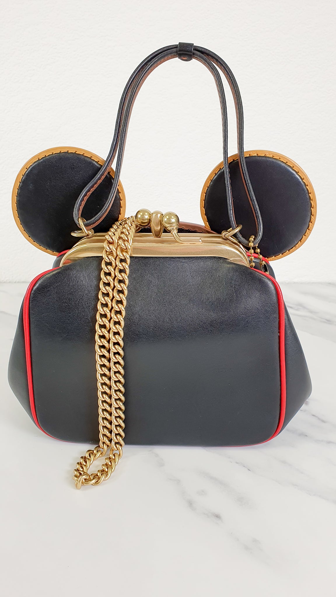 Coach x Disney x Keith Haring Mickey Mouse Ears Bag With Kisslock Chain Strap LIMITED EDITION Handbag Coach 4720