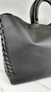 Coach 1941 Rogue Tote Bag With Links in Black Smooth Leather Handbag Shoulder Bag - Coach 86810