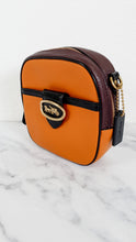 Load image into Gallery viewer, Coach 1941 Kat Camera Bag in Mustard Yellow Mixed Leathers With Horse &amp; Carriage Buckle - SAMPLE BAG Crossbody Bag - Coach 88224
