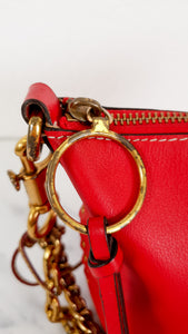 Coach 1941 Mini Duffle 12 Bag in Red smooth Glovetanned Leather with Zip Top & Border Rivets- Crossbody bag - Coach 32880