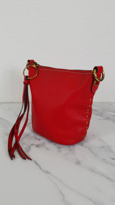 Coach 1941 Mini Duffle 12 Bag in Red smooth Glovetanned Leather with Zip Top & Border Rivets- Crossbody bag - Coach 32880