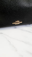 Load image into Gallery viewer, Coach Edie Shoulder Bag in Black Pebble Leather &amp; Gold Tone Hardware - Coach 33547
