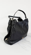 Load image into Gallery viewer, Coach Edie Shoulder Bag in Black Pebble Leather &amp; Gold Tone Hardware - Coach 33547
