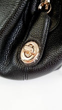 Load image into Gallery viewer, Coach Edie Shoulder Bag in Black Pebble Leather &amp; Gold Tone Hardware - Coach 33547
