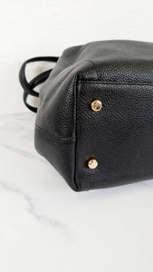 Coach Edie Shoulder Bag in Black Pebble Leather & Gold Tone Hardware - Coach 33547