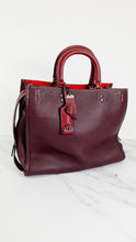 Load image into Gallery viewer, Coach 1941 Rogue 31 in Oxblood Pebble Leather With Red Suede Lining - Satchel Handbag - Coach 38124
