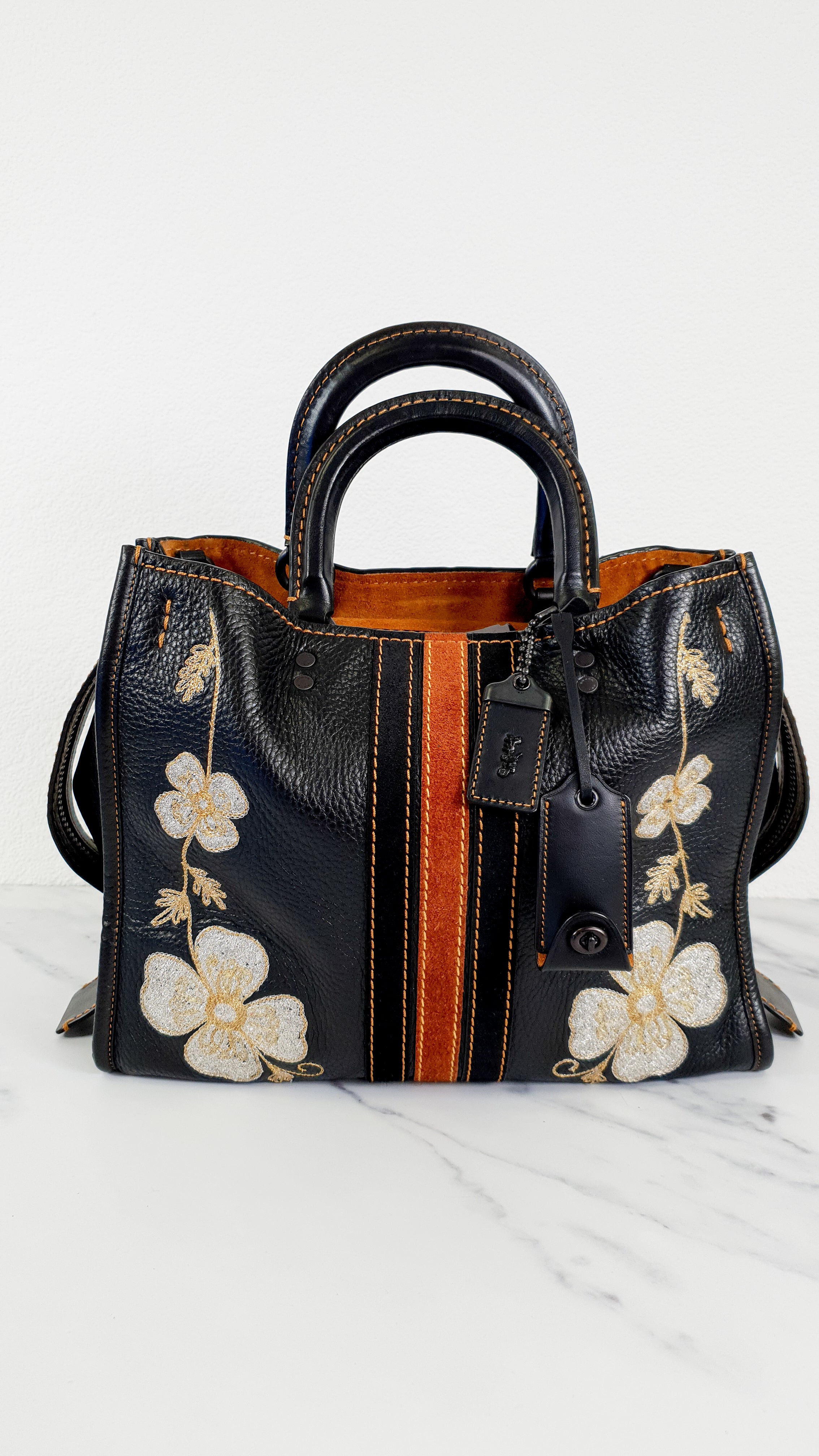 Coach 1941 Rogue 31 in Chalk with Western Embroidery Flowers & Varsity –  Essex Fashion House