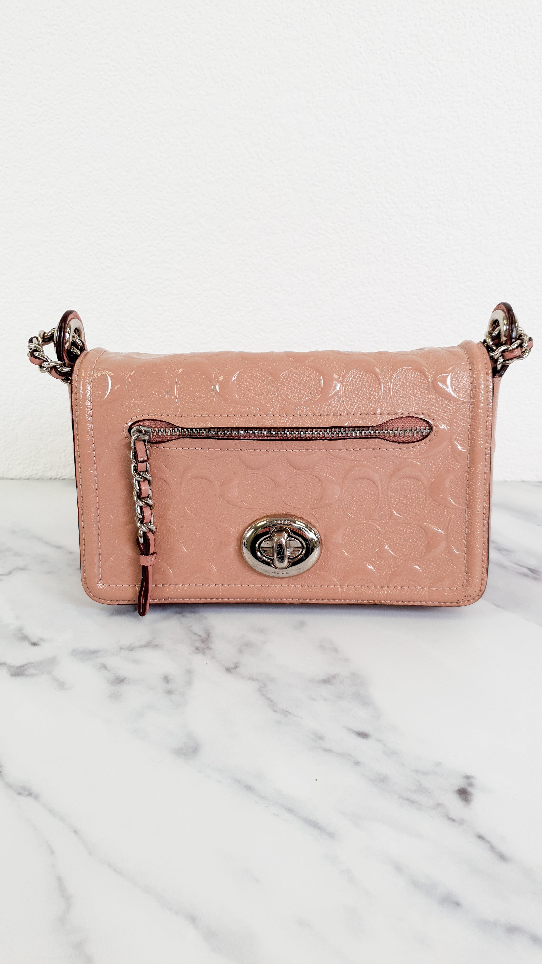 Coach - Pink Leather Convertible Crossbody Bag – Current Boutique