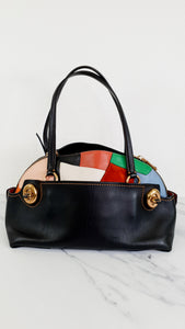 Coach 1941 Outlaw Patchwork Satchel Bag in Black Leather - Shoulder Bag Handbag - Coach 38287