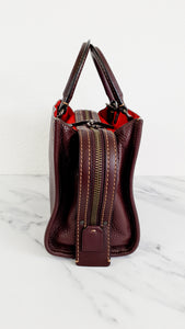 Coach Rogue 25 Bag in Oxblood Pebble Leather with Red Suede Lining - Handbag Shoulder Bag - Coach 54536
