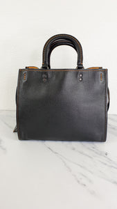 Coach 1941 Rogue 31 in Black Pebble Leather with Honey Suede Classic Handbag - Coach 38124