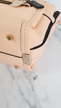 Load image into Gallery viewer, Coach Swagger 27 in Peach Salmon Pink with Colorblock Black Handles - Pebble Leather HandbagCrossbody Bag - Coach 34417

