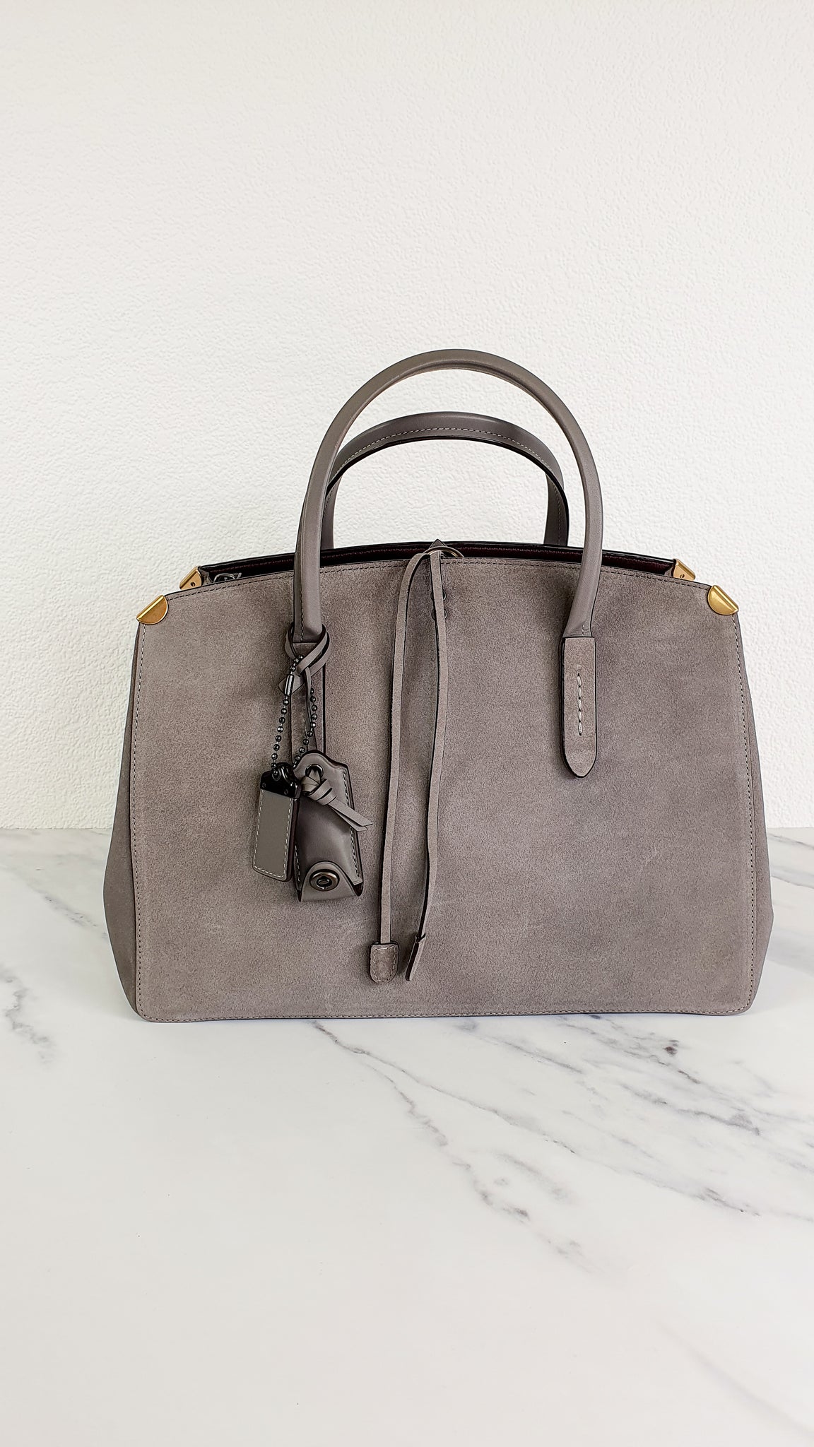 Coach 1941 Cooper Carryall Bag in Heather Grey Suede & Leather Lining –  Essex Fashion House