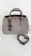 Load image into Gallery viewer, Coach 1941 Cooper Carryall Bag in Heather Grey Suede &amp; Leather Lining - Crossbody Handbag Tote Work Bag - Coach 22822
