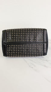 Alexander McQueen Studded Black Handbag with Skull Padlock - Crossbody Bag Black Leather 344483 419780