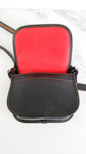 Load image into Gallery viewer, Disney X Coach Patricia Saddle Bag with Mickey Ears in Black Smooth Leather Crossbody Bag - Coach F59369
