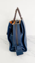 Load image into Gallery viewer, Coach 1941 Rogue 36 in Dark Denim Blue with Genuine Snakeskin Handles - Shoulder Bag Handbag - Coach 58965
