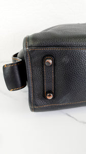Coach 1941 Rogue 31 Bag in Black Pebble Leather with Honey Suede Shoulder Handbag - Coach 38124