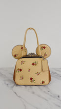 Load image into Gallery viewer, Disney X Coach Minnie Ears Bag With Kisslock in Yellow Floral Bow Smooth Leather - LIMITED EDITION - Coach F29351
