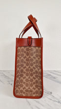 Load image into Gallery viewer, Coach Field Tote In Signature Canvas With Patches Including Rexy - Coach C6846
