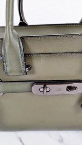 Coach Swagger 27 in Dark Green Burnished Leather - Handbag Shoulder Bag - Coach 38372