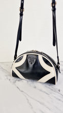 Load image into Gallery viewer, Prada Bowling Bag in Black &amp; White Smooth Leather Resort 2020 - Crossbody Bag - Prada 1BH140
