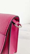 Load image into Gallery viewer, Prada Elektra Crossbody Shoulder Bag in Pink Saffiano Leather &amp; Smooth Leather With Studs - Clutch Rivets Flap Bag - Prada 1BD121
