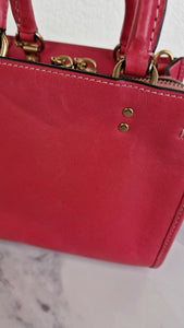 Coach 1941 Rogue 17 in Bright Carmine Red Pink Original Natural Leather - Handbag Mini Bag Crossbody Bag - Coach C3870