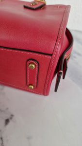 Coach 1941 Rogue 17 in Bright Carmine Red Pink Original Natural Leather - Handbag Mini Bag Crossbody Bag - Coach C3870