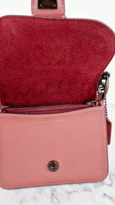 Coach Beat Shoulder Bag 18 in Vintage Pink Melon Smooth Leather Flap Bag Handbag - Coach C0753